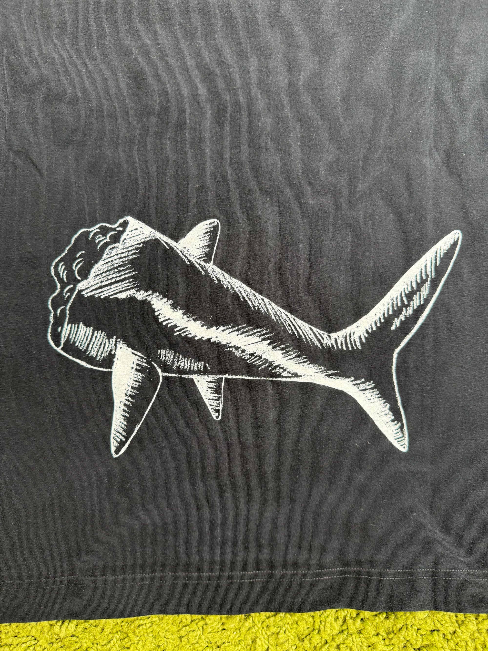 T-Shirt Broken Shark Palm Angels Nera L