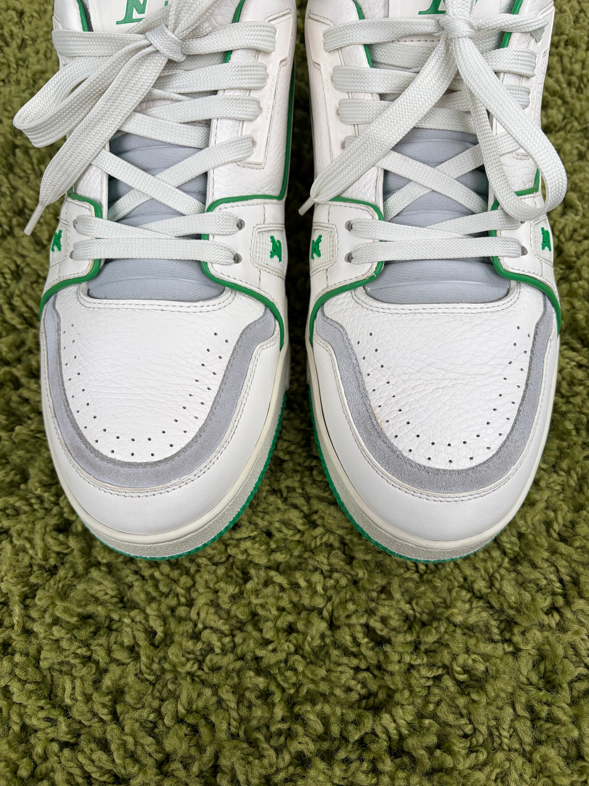 Louis Vuitton Trainer Bianca Verde 8 - Second Hand Di Fiore