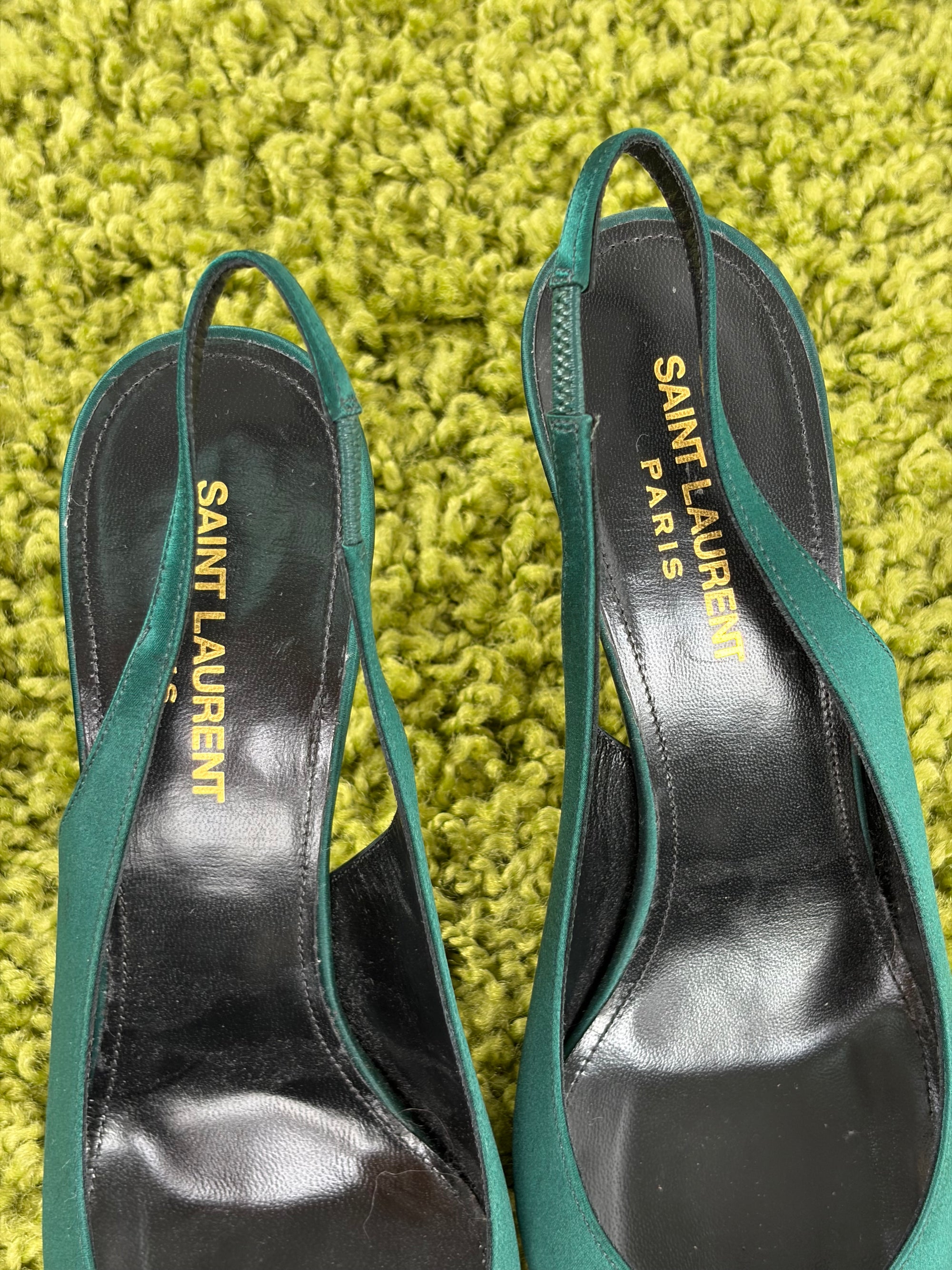 Tacchi Saint Laurent Size 39  verdi smeraldo