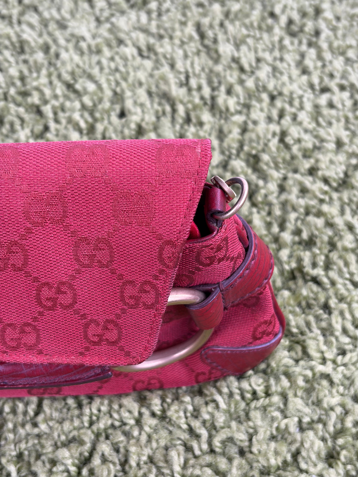 Borsa Gucci Horsebit Chain Rossa