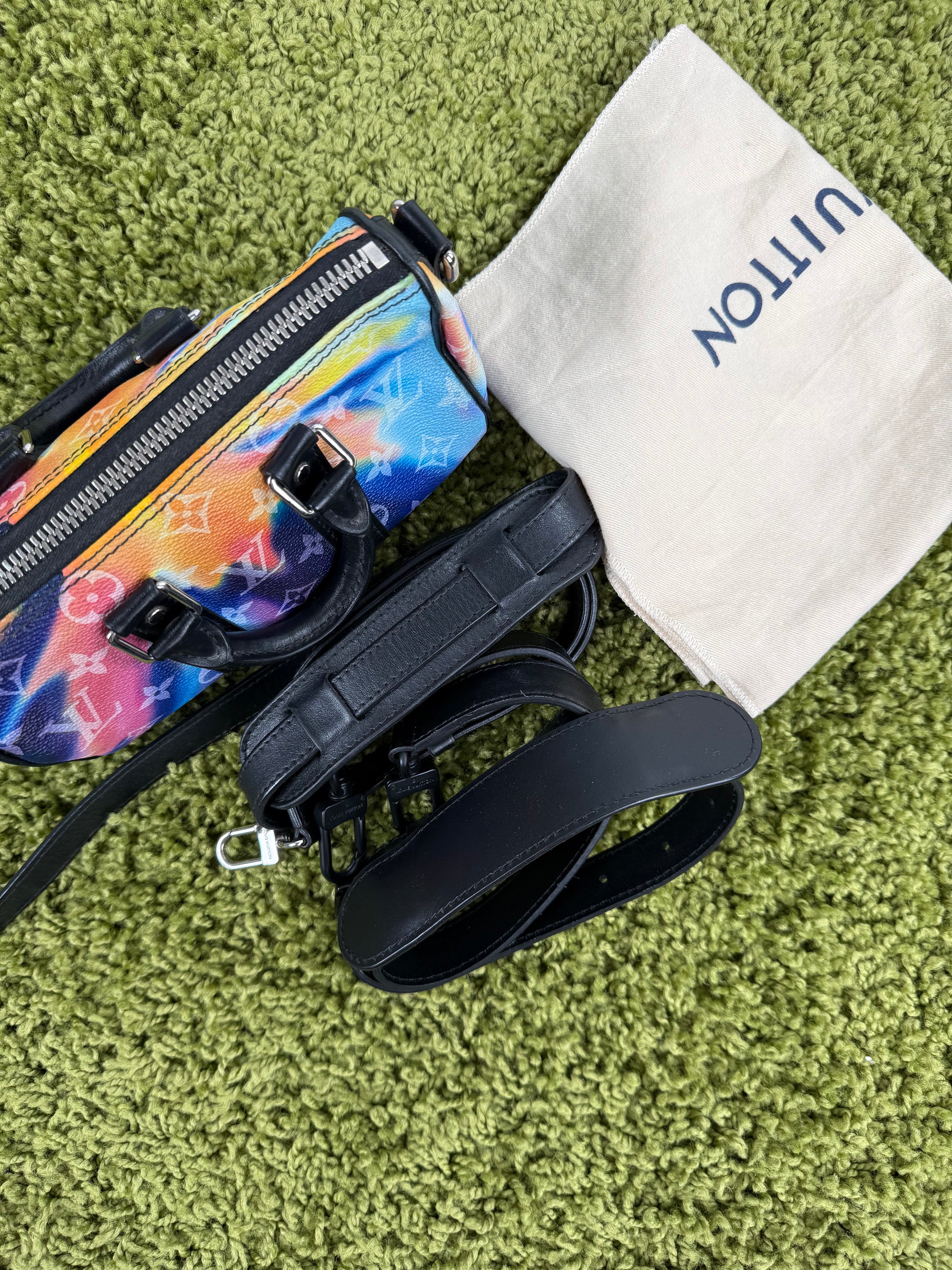 Borsa Mini Keepall Louis Vuitton Multicolore a tracolla