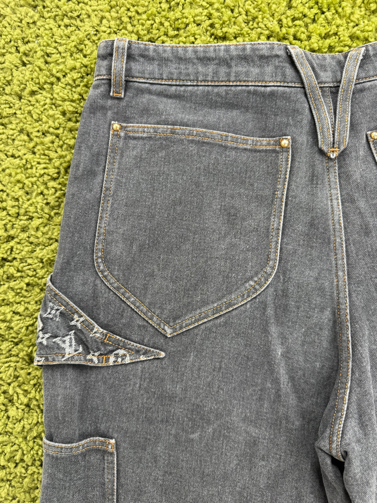 Jeans Louis Vuitton Monogram Grigio 34