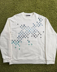 Louis Vuitton Felpa Bianca con Monogram Azzurro XXL