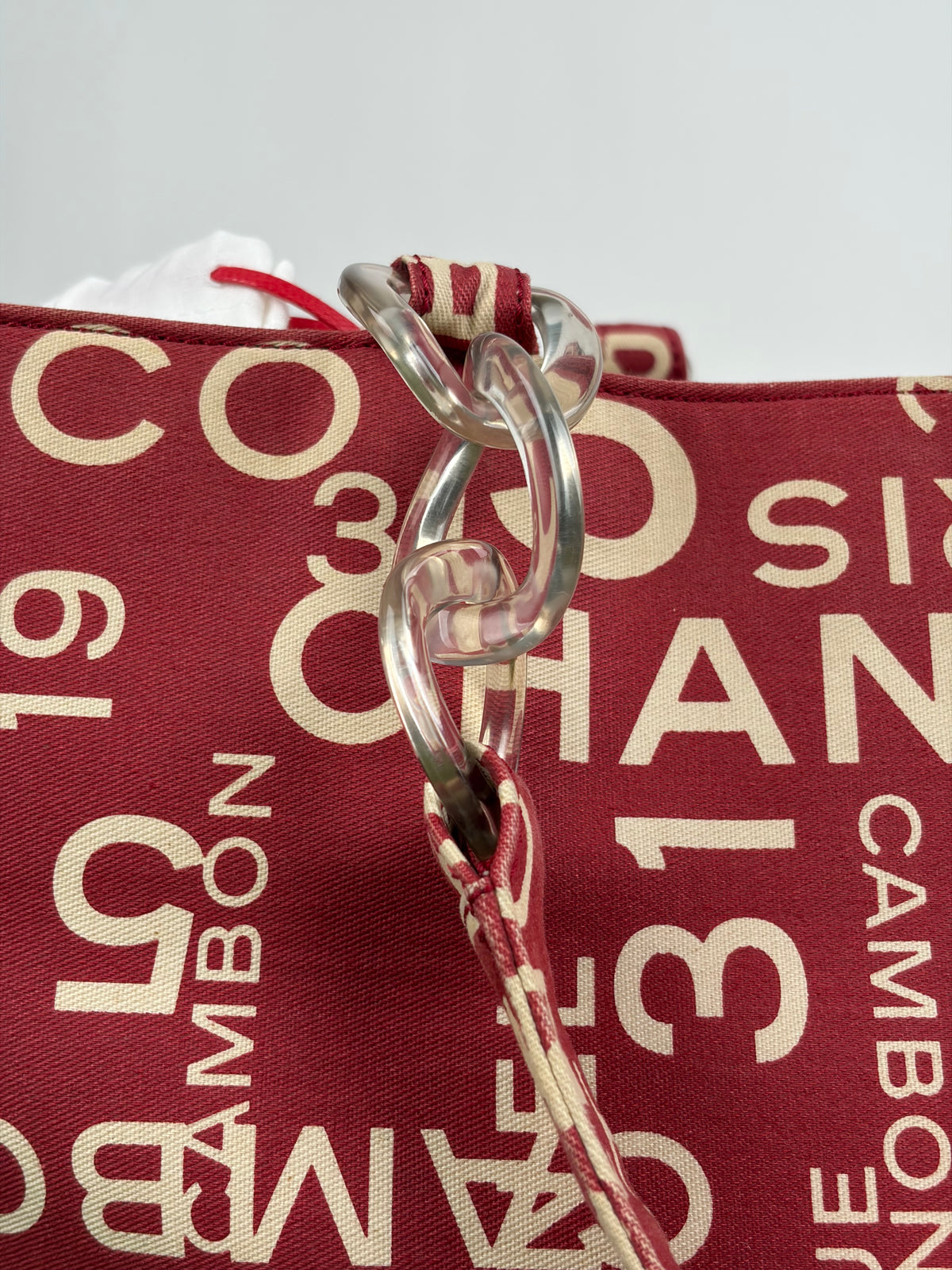 Borsa tote vintage Chanel 31 Rue cambon Rosso
