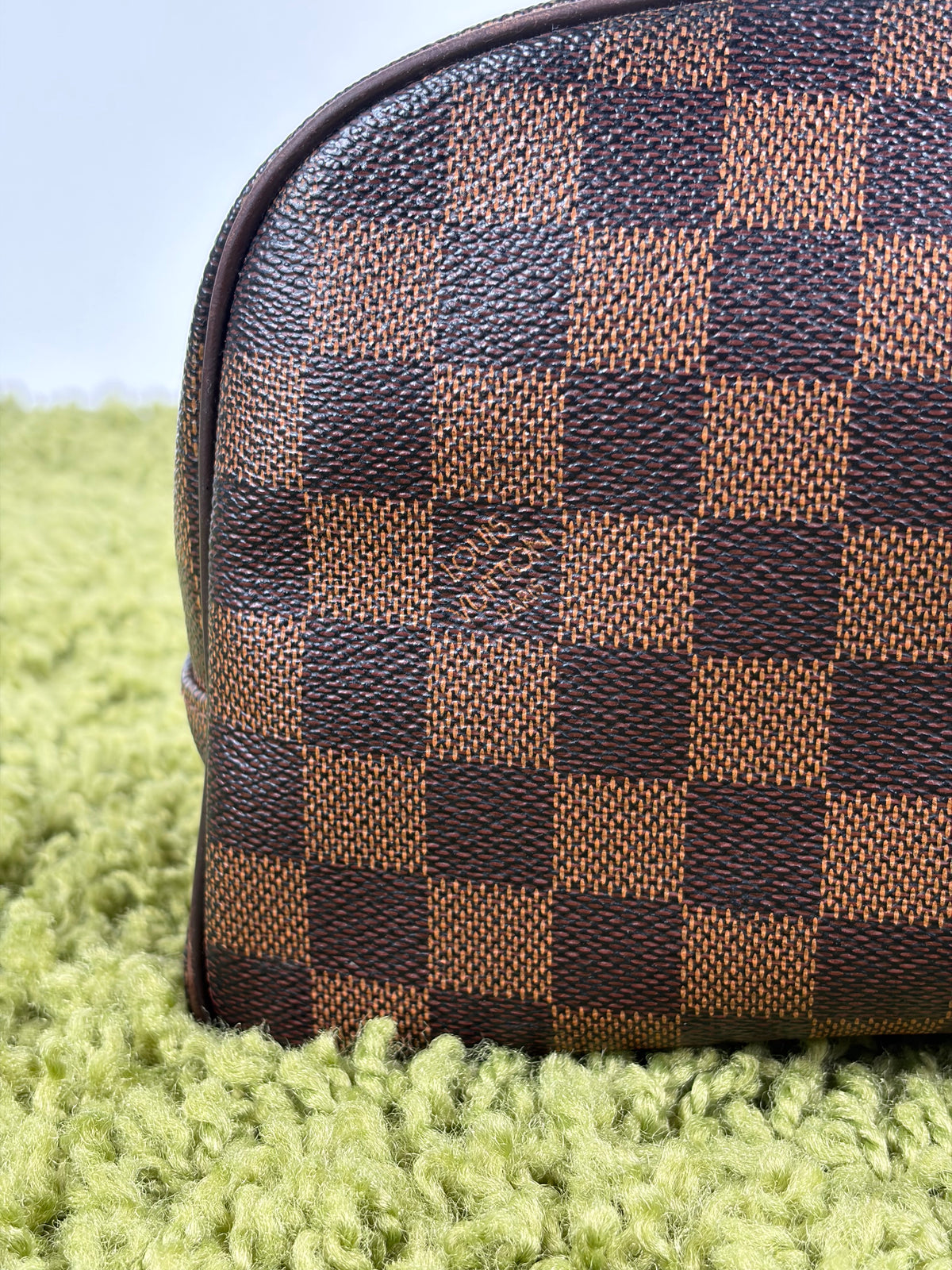 Beauty Case Louis Vuitton in tela Damier Marrone