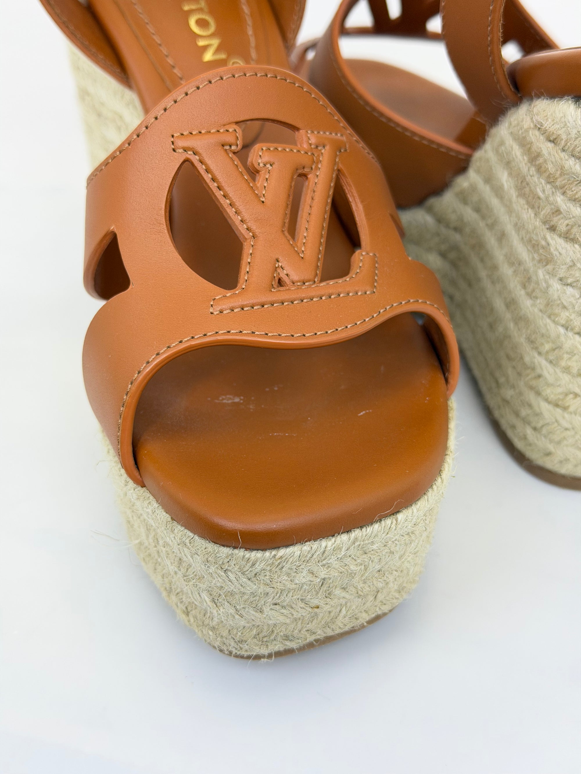 Tacco Louis Vuitton Size 38 marrone e beige