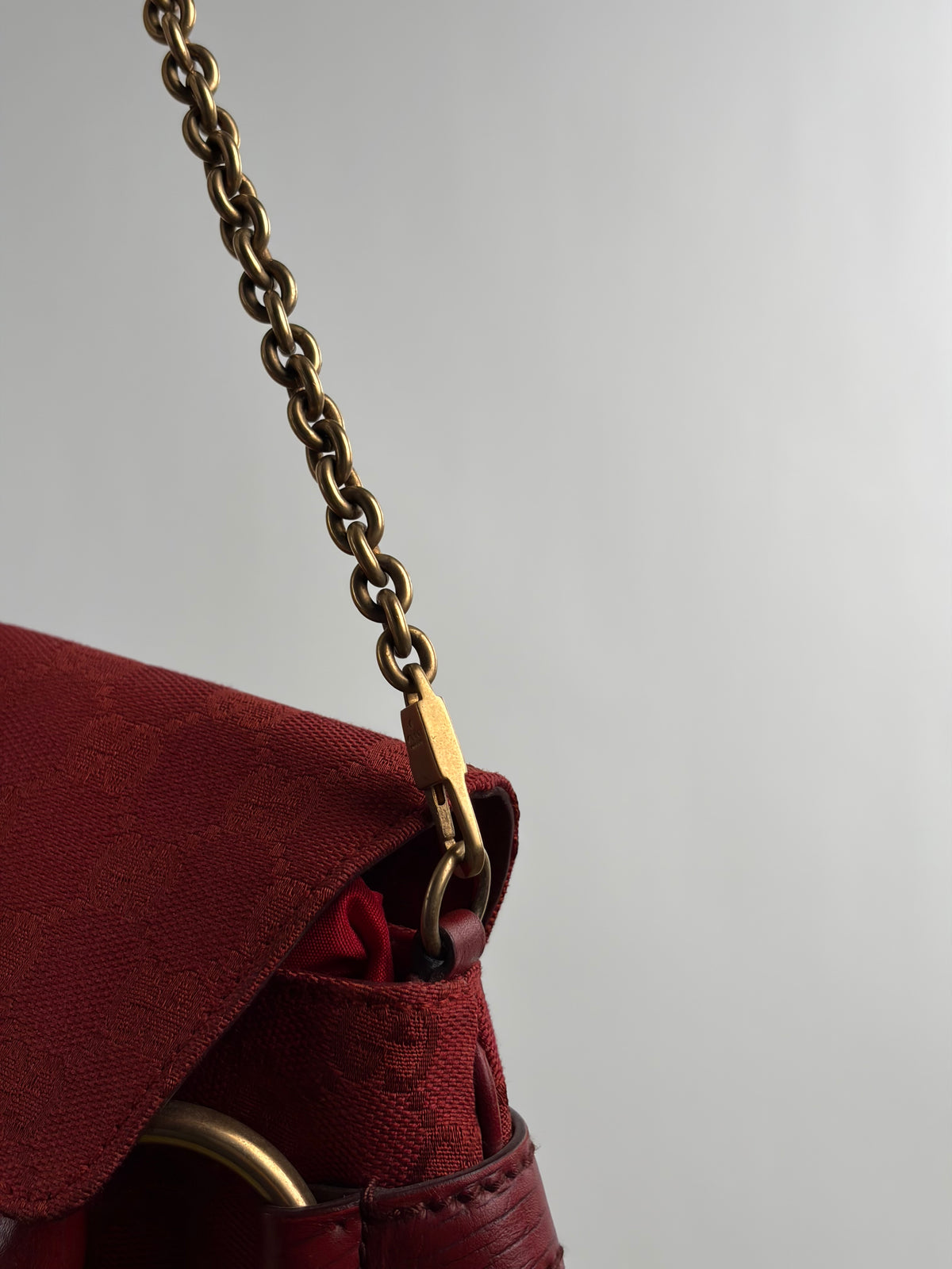 Borsa Gucci Horsebit Chain Rossa