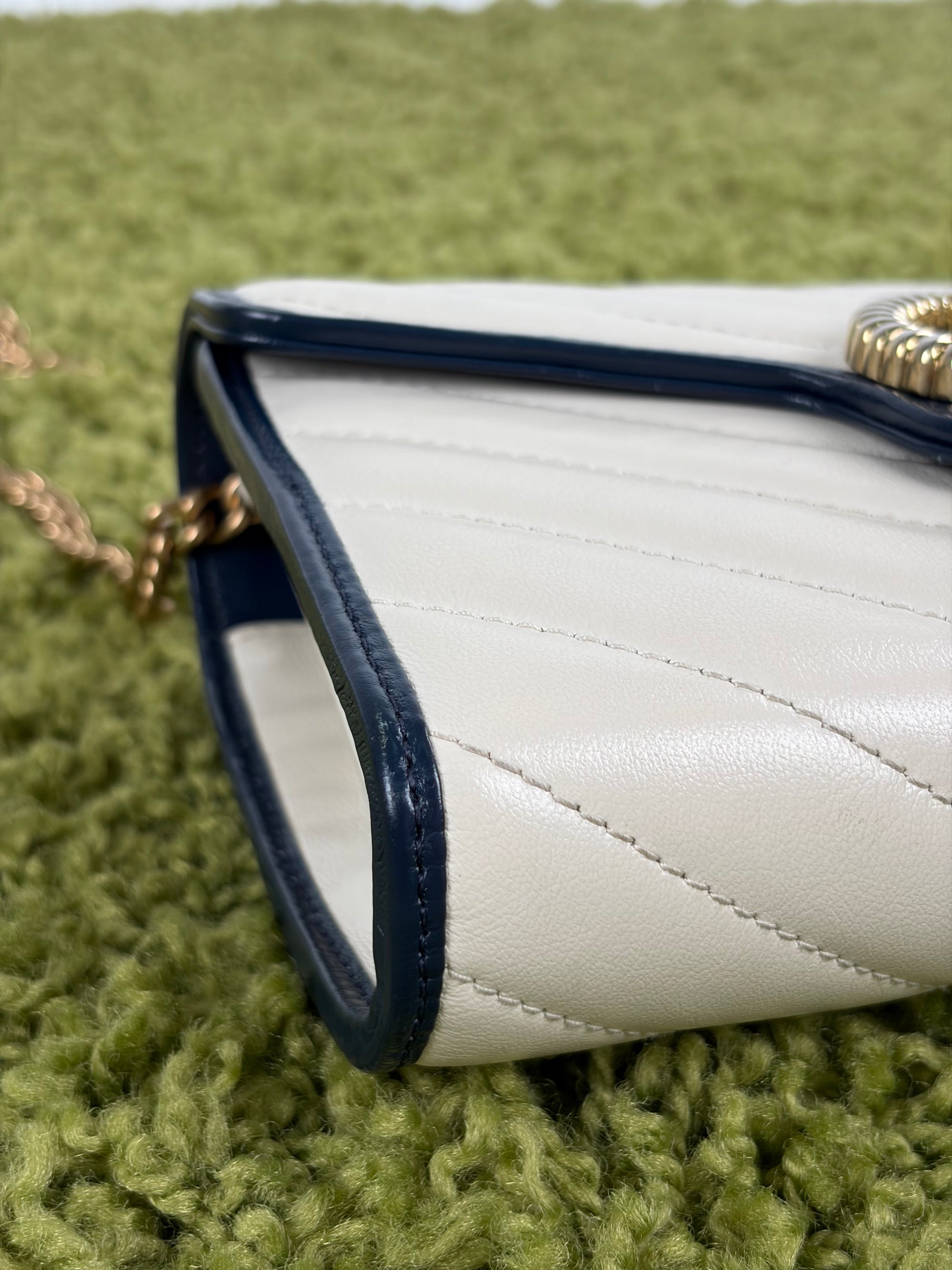 Borsa Gucci panna e blu