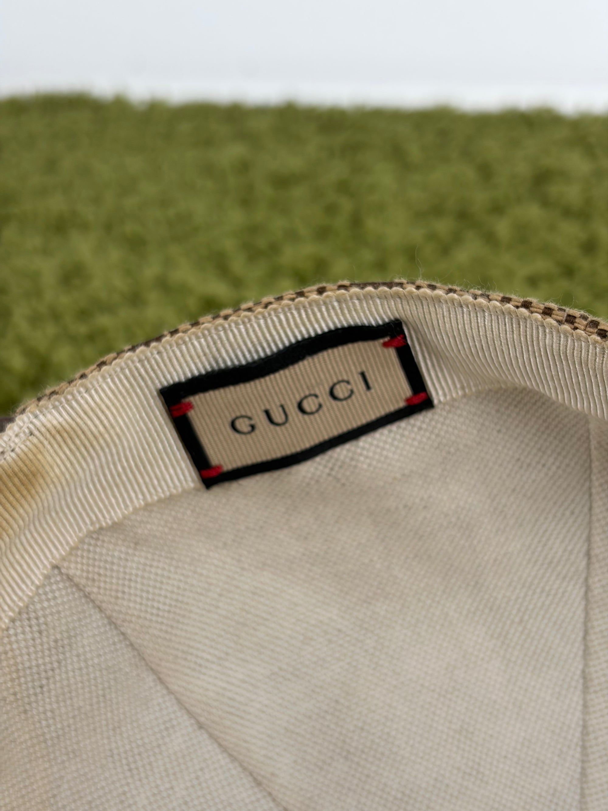 Cappello Gucci marrone e beige