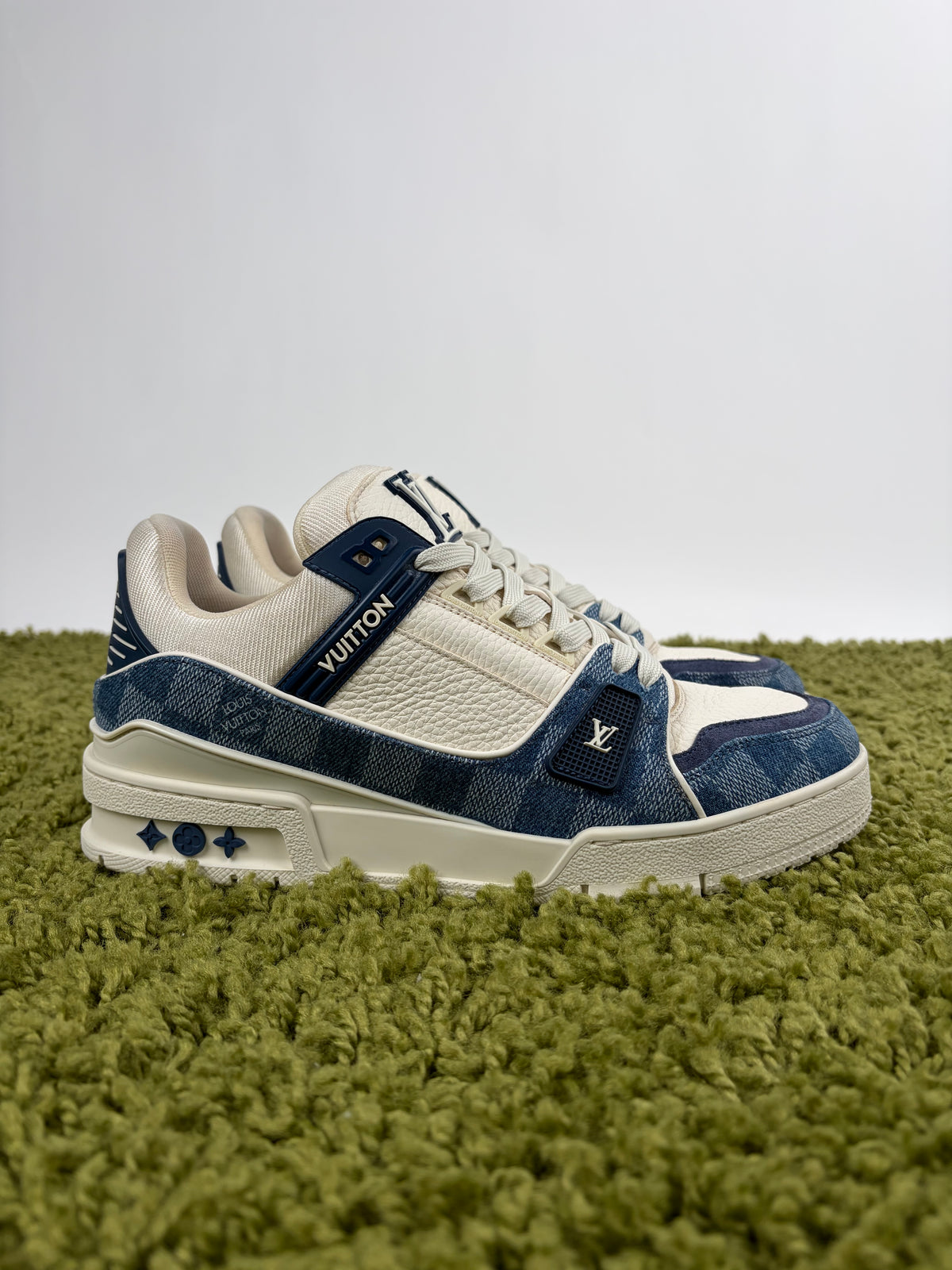 Louis Vuitton Trainer Denim Blu 6.5