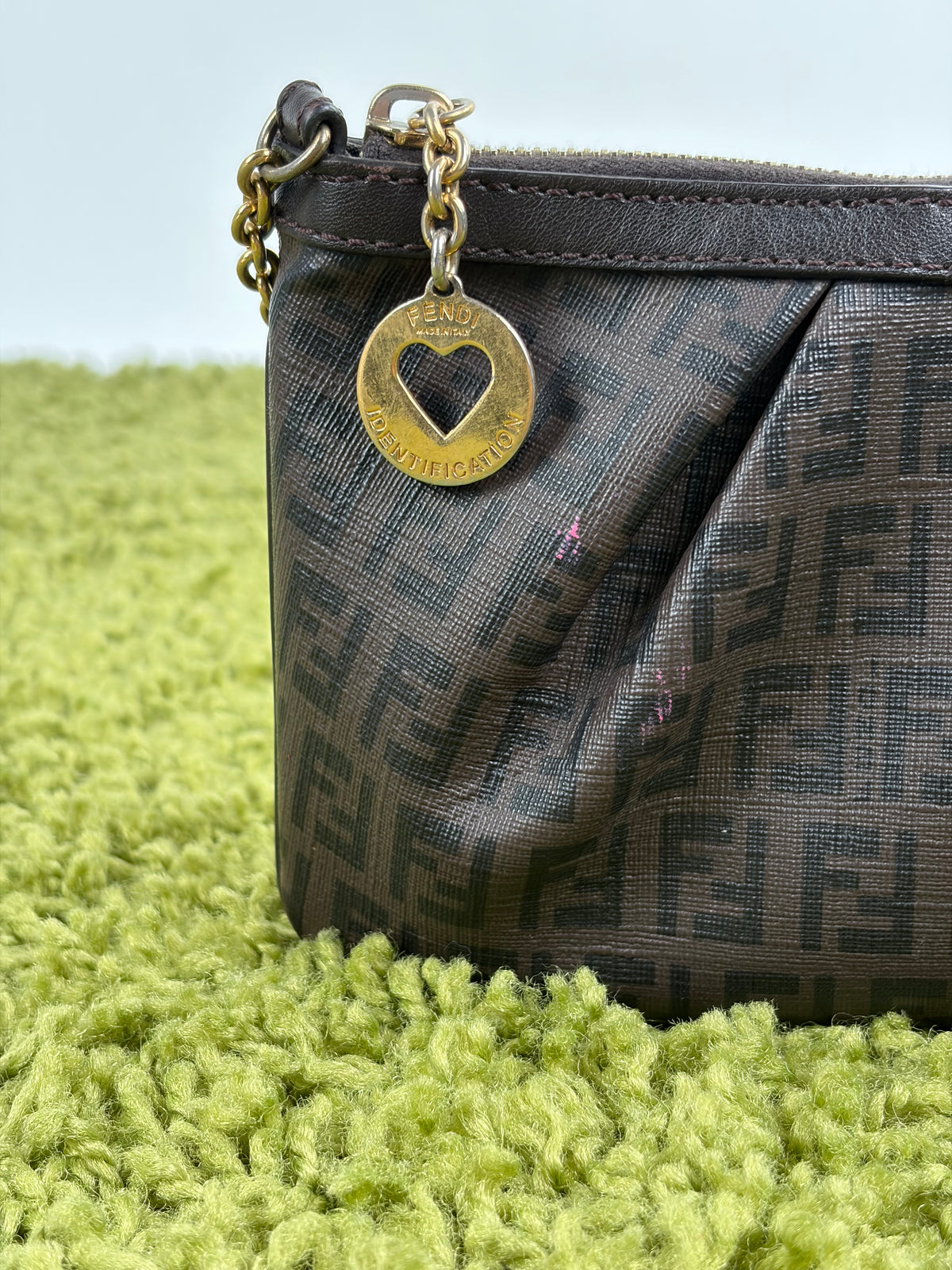 Borsa Fendi Baguette in tela Marrone
