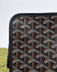 Pochette Goyard Jouvence MM in tela Goyardine Nera