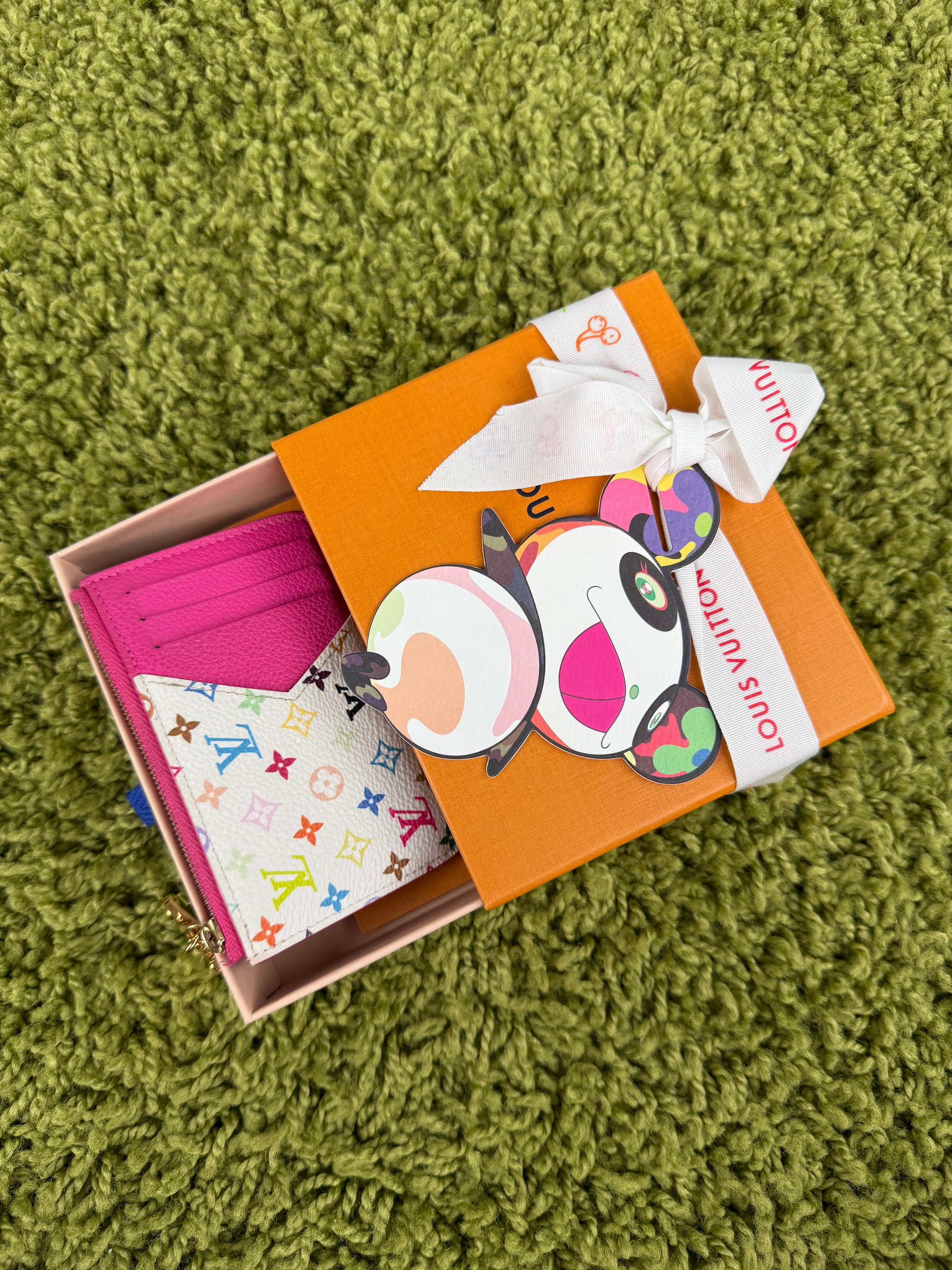 Portacarte Louis Vuitton X Takashi Murakami Rosa Multicolor