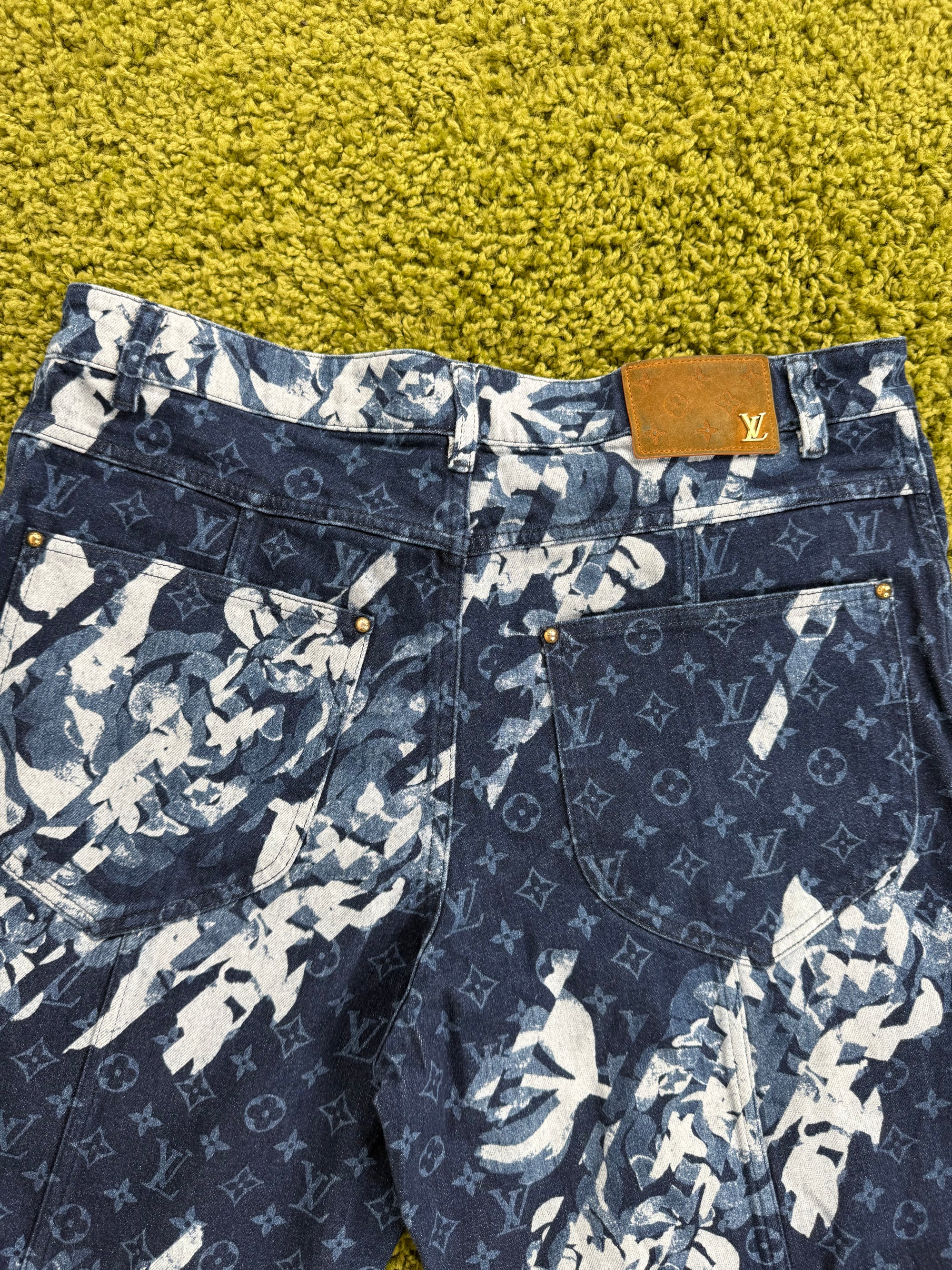 Jeans Monogram Louis Vuitton Blu 36