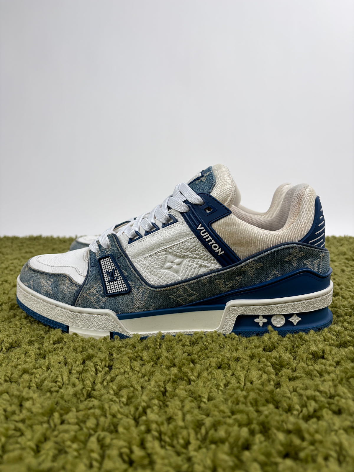Louis Vuitton Trainer Denim Blu 8.5