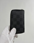 Portacarte Zippy In damier Graphite  Louis Vuitton Nero