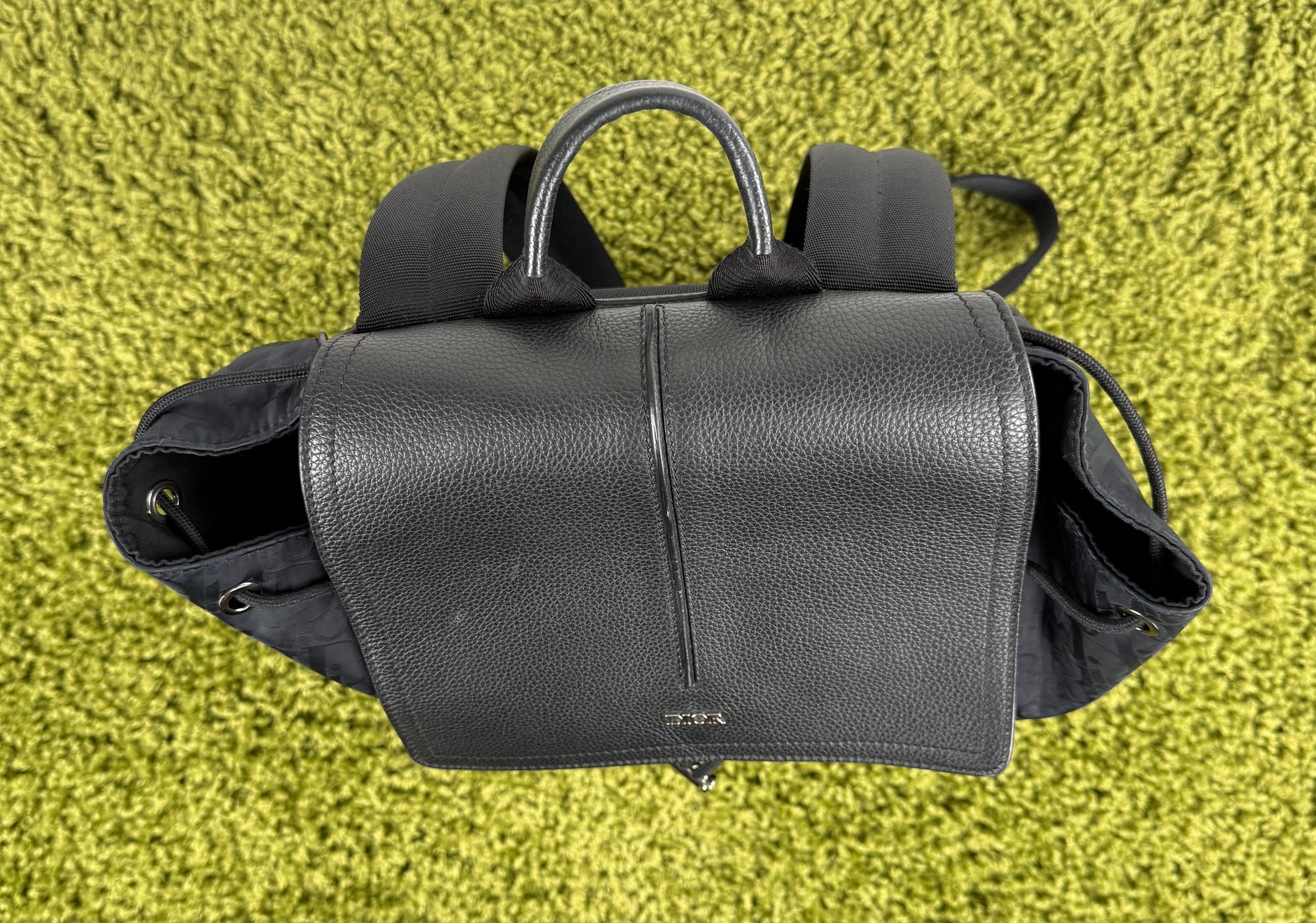 Zaino Dior in Jacquard e pelle di vitello