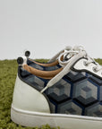 Louboutin basse Size 40.5 blu oro e argento