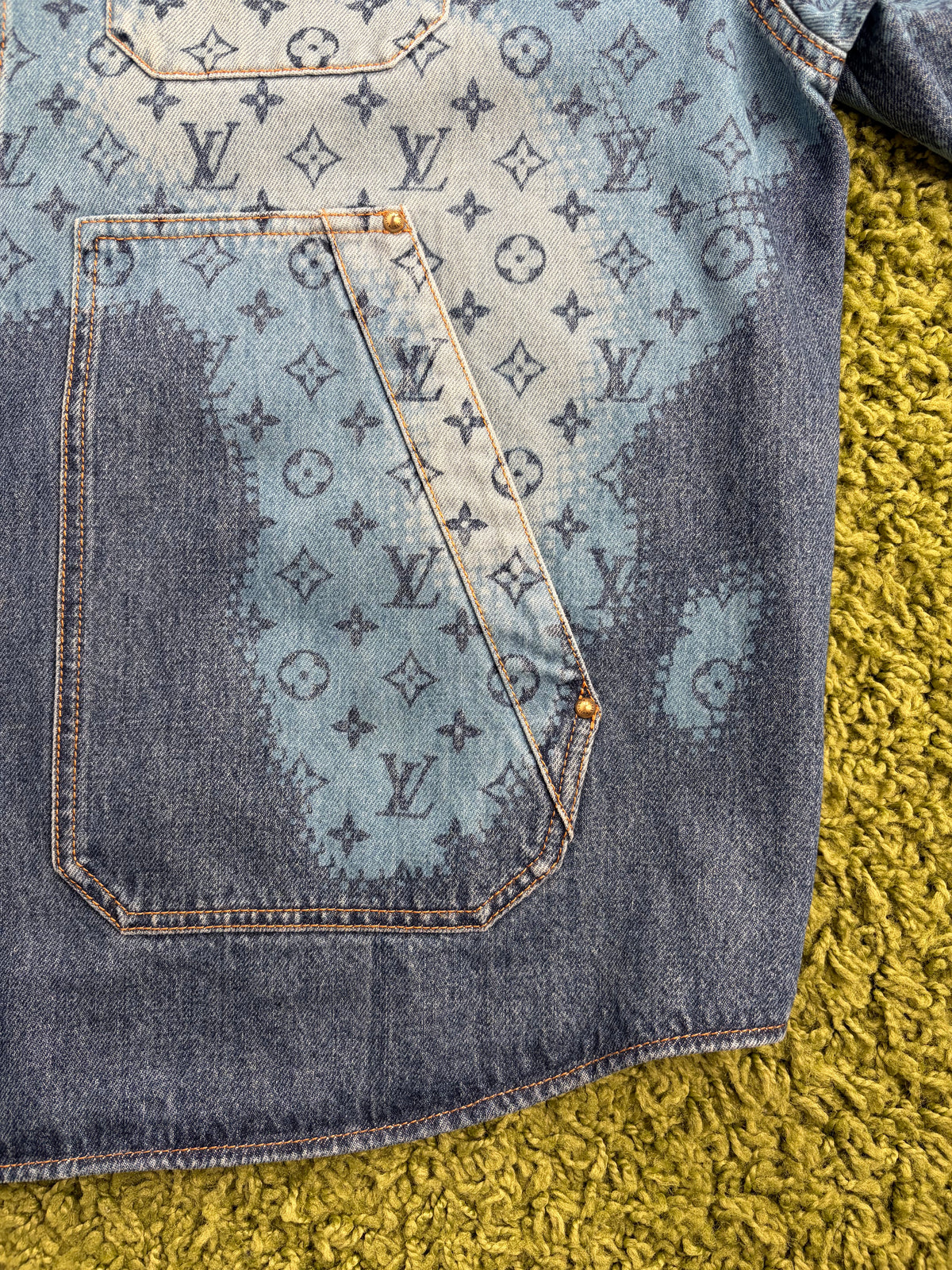 Giacca Louis Vuitton Monogram Halftone Denim L - Second Hand Di Fiore