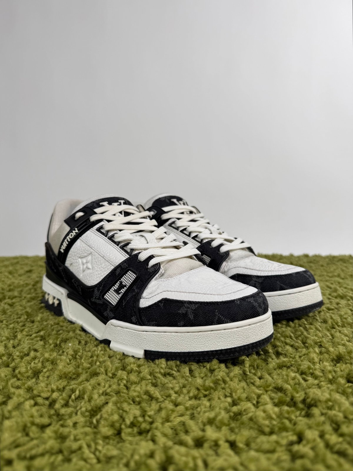 Louis Vuitton Trainer in denim Nera 7 - Second Hand Di Fiore