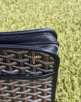 Pochette Goyard Jouvence MM in tela Goyardine Nera