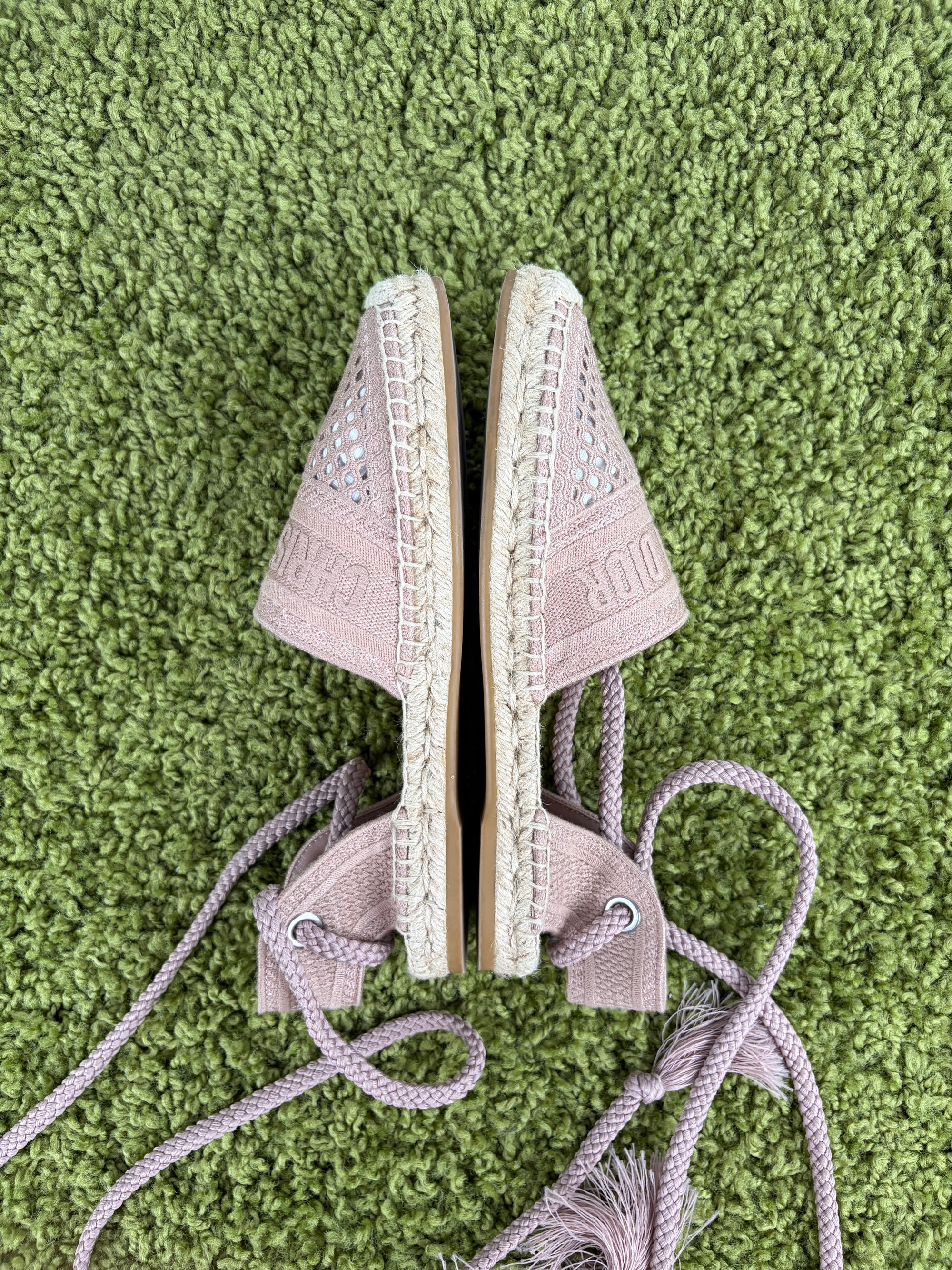 Sandalo Dior Size 39.5 rosa e beige