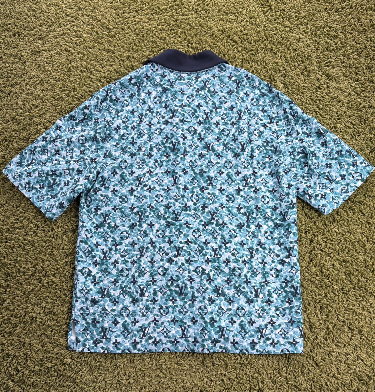 Camicia Louis Vuitton Monogram Pointillism SS crepe Azzurra M