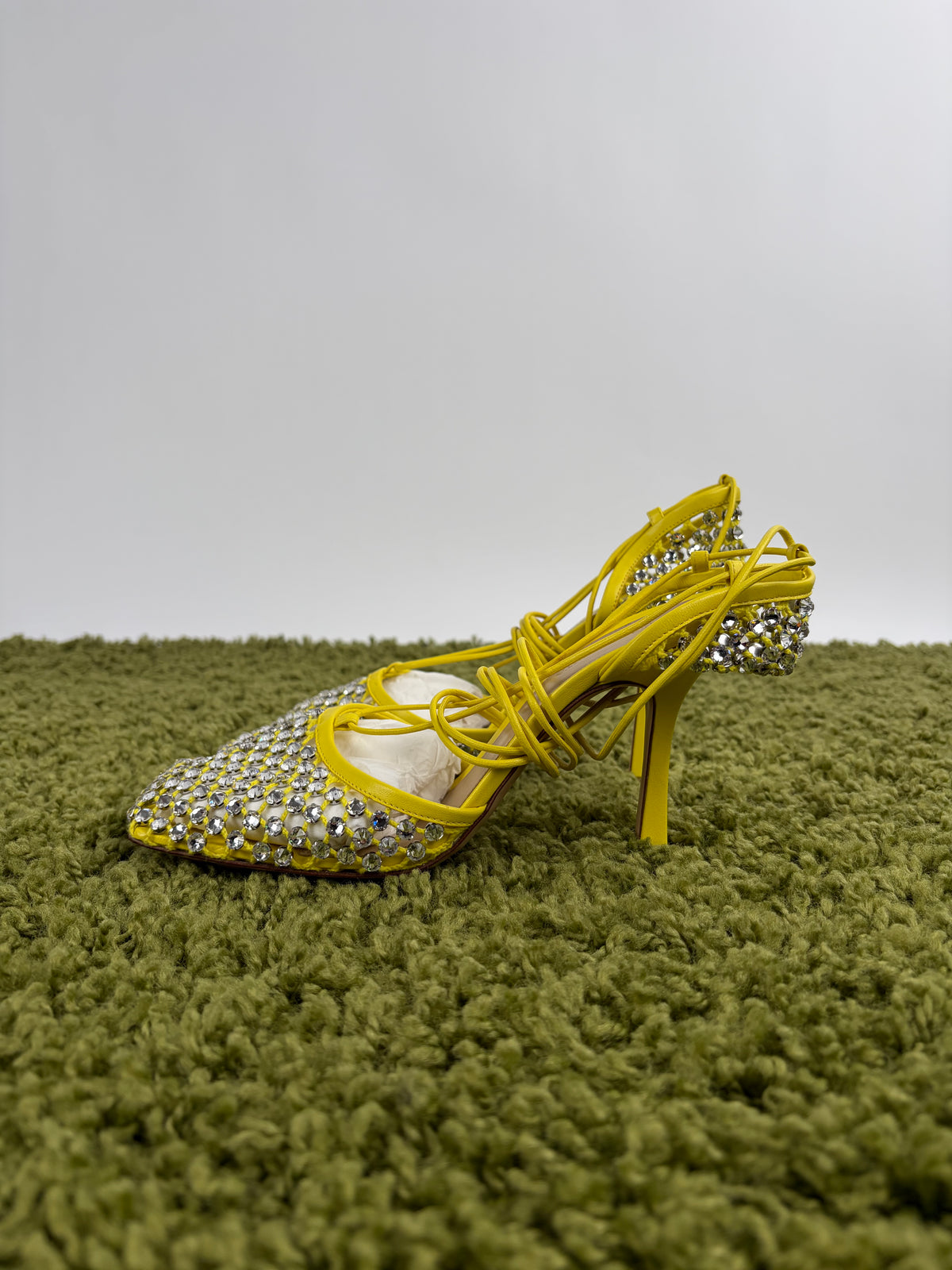 Tacchi Bottega Veneta Sparkle Stretch Gialli 39.5