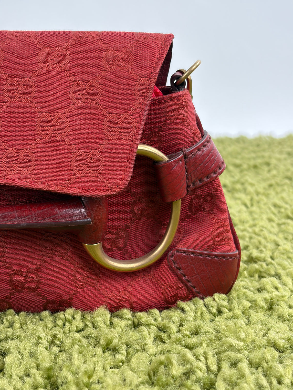 Borsa Gucci Horsebit Chain Rossa