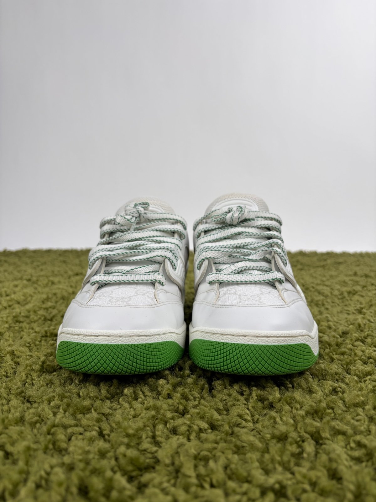 Gucci Basket Low Bianco Verde 38 - Second Hand Di Fiore