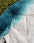 Giacca Louis Vuitton Spray in Denim Bianca Multicolor 54
