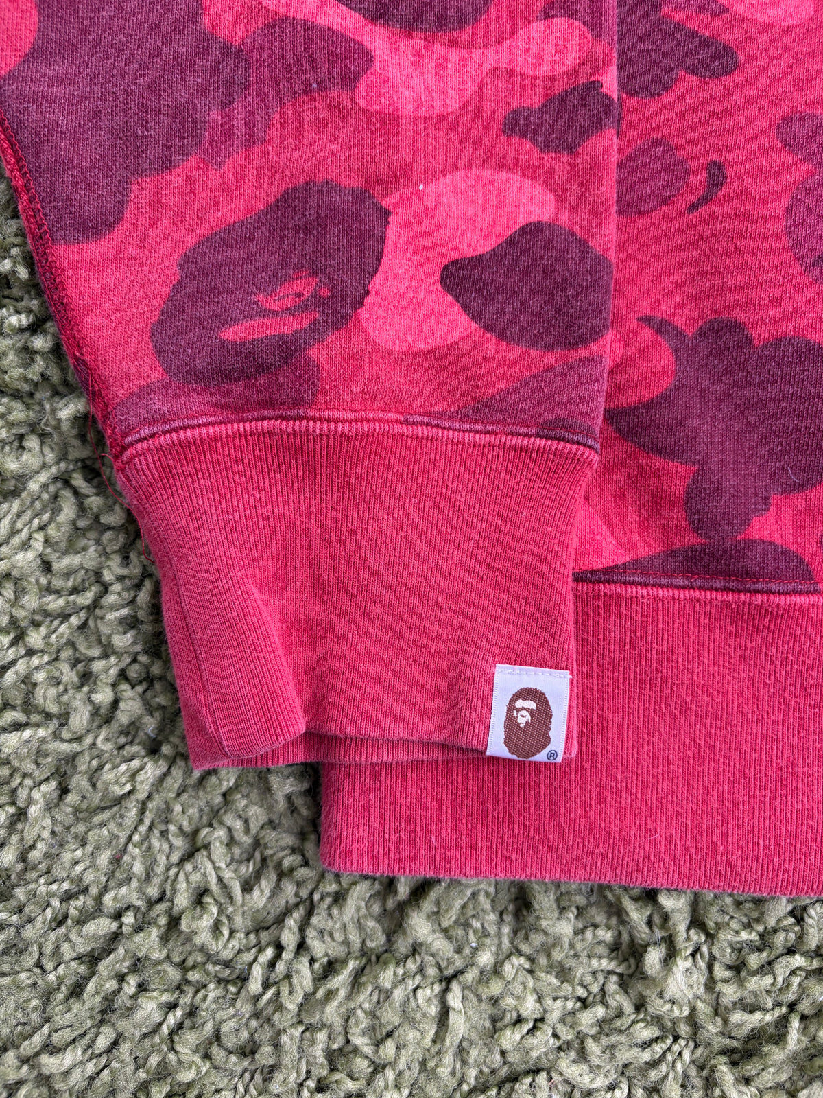 Zip Up Hoodie Bape Rosso XXL