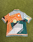 Camicia Court Abstract Casablanca Arancione Multicolor L