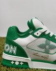 Louis Vuitton Trainer Size 8.5=42.5 calza 43.5 bianche e verdi