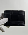 Portafoglio Bottega Veneta Tri-Fold Cassette Small Nero