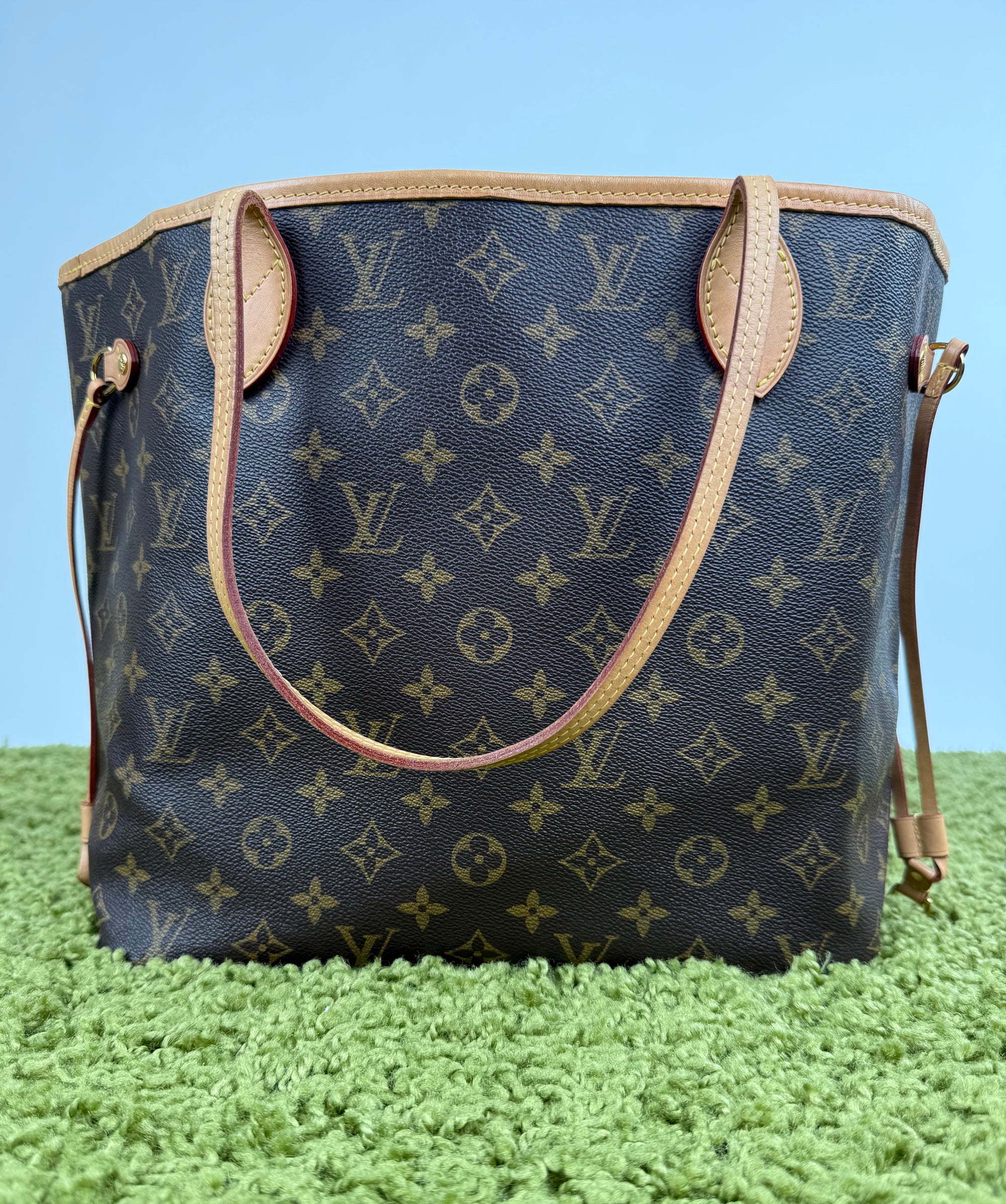 Borsa Neverfull Louis Vuitton MM Marrone