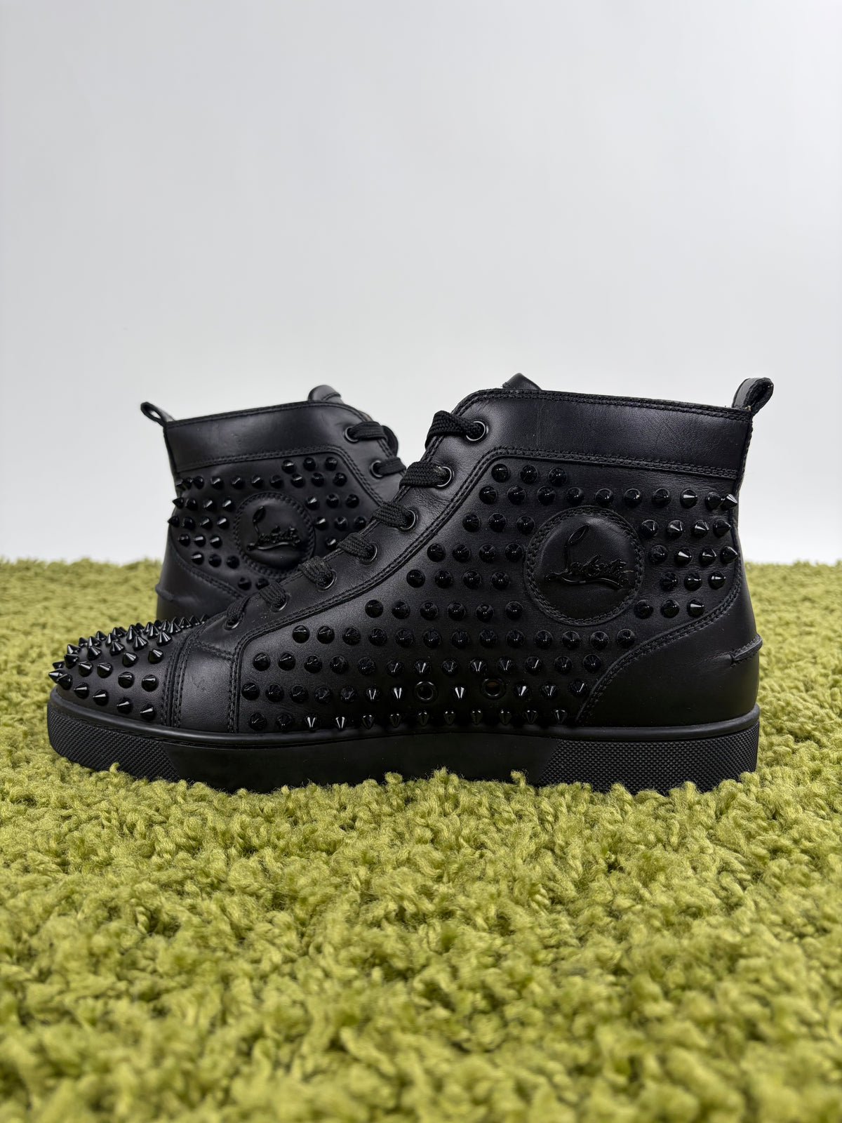 Christian Louboutin Spikes High In pelle Nera 42.5