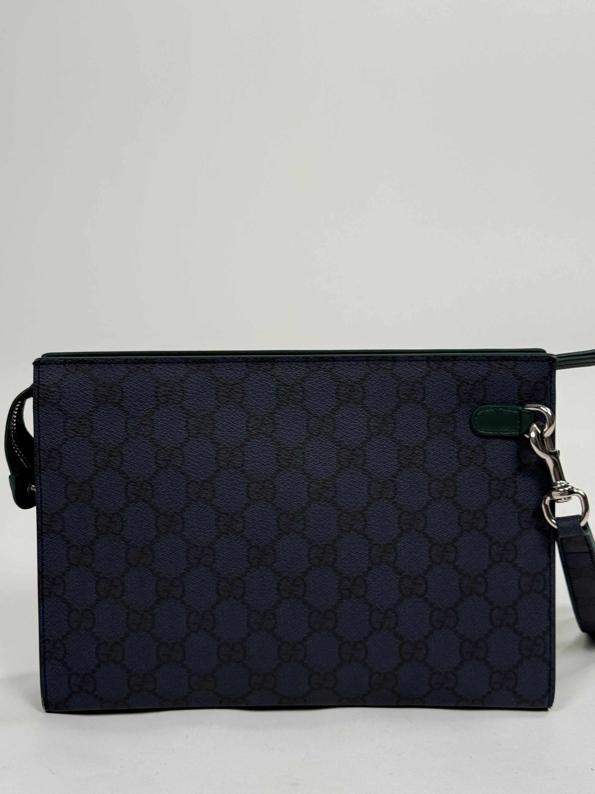 Pochette Gucci blu e verde