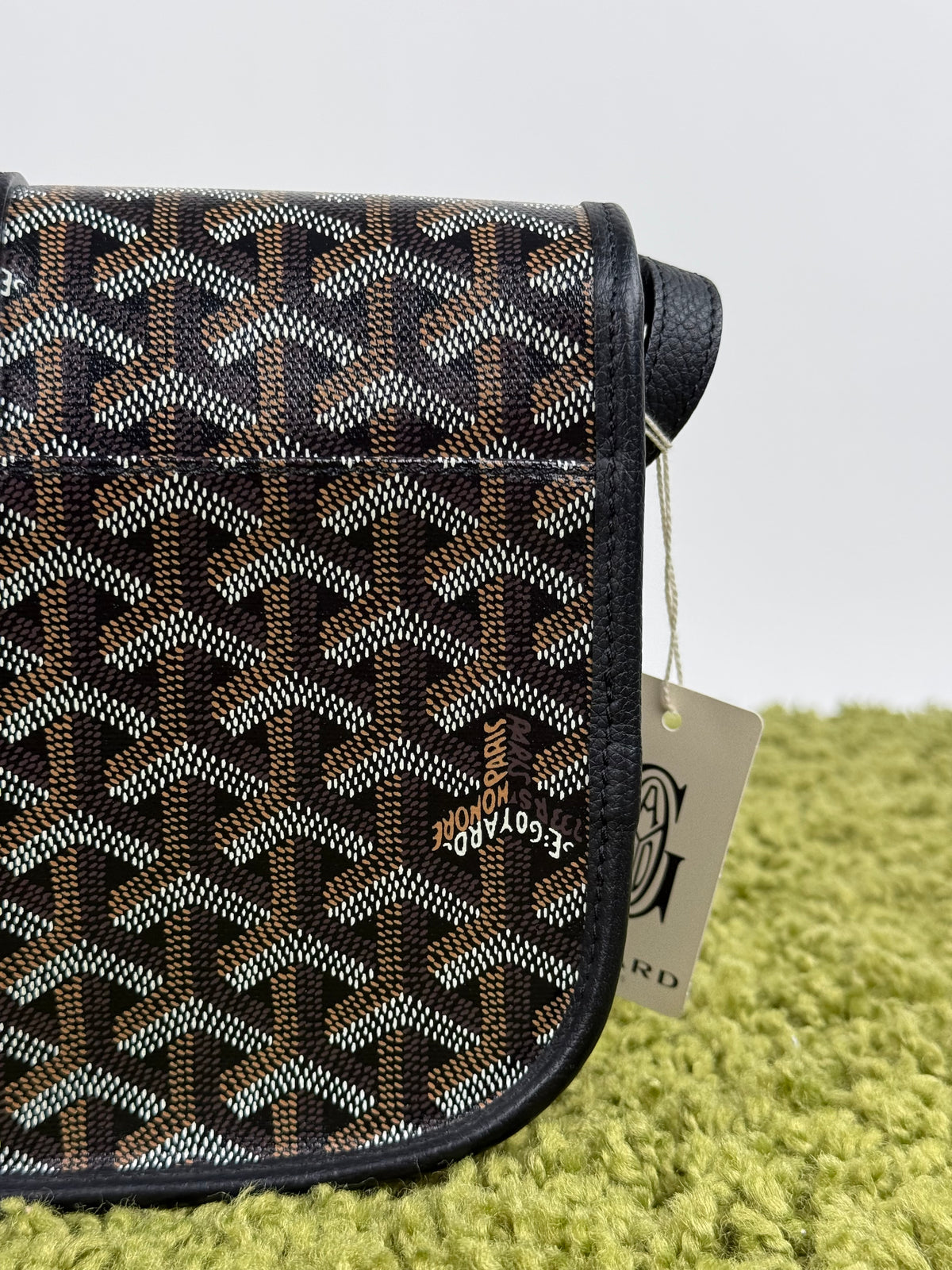 Goyard Borsa a tracolla Belvedère PM in tela Goyardine Nero
