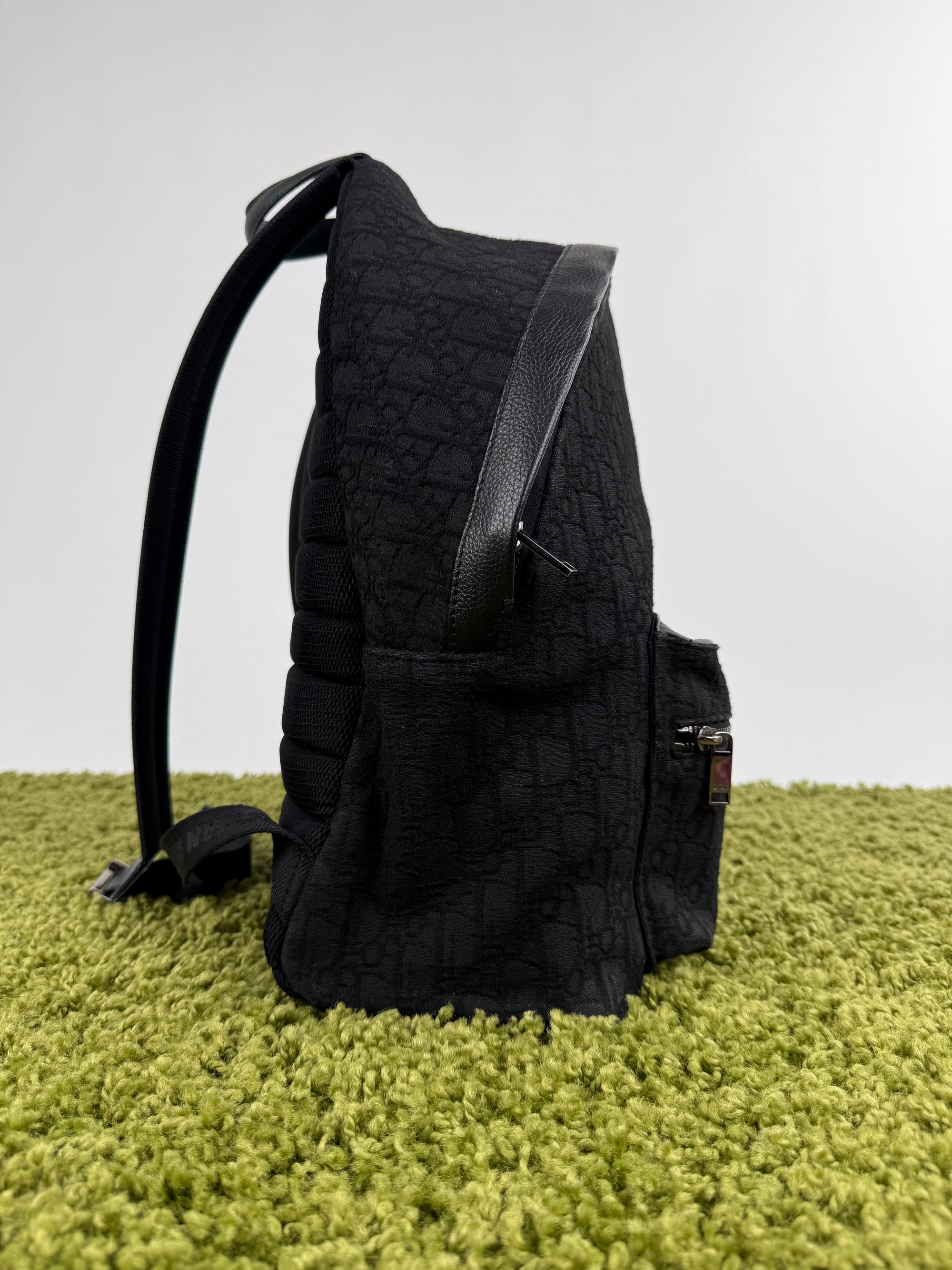 Zaino Ridere Oblique In Jacquard Christian Dior Nero