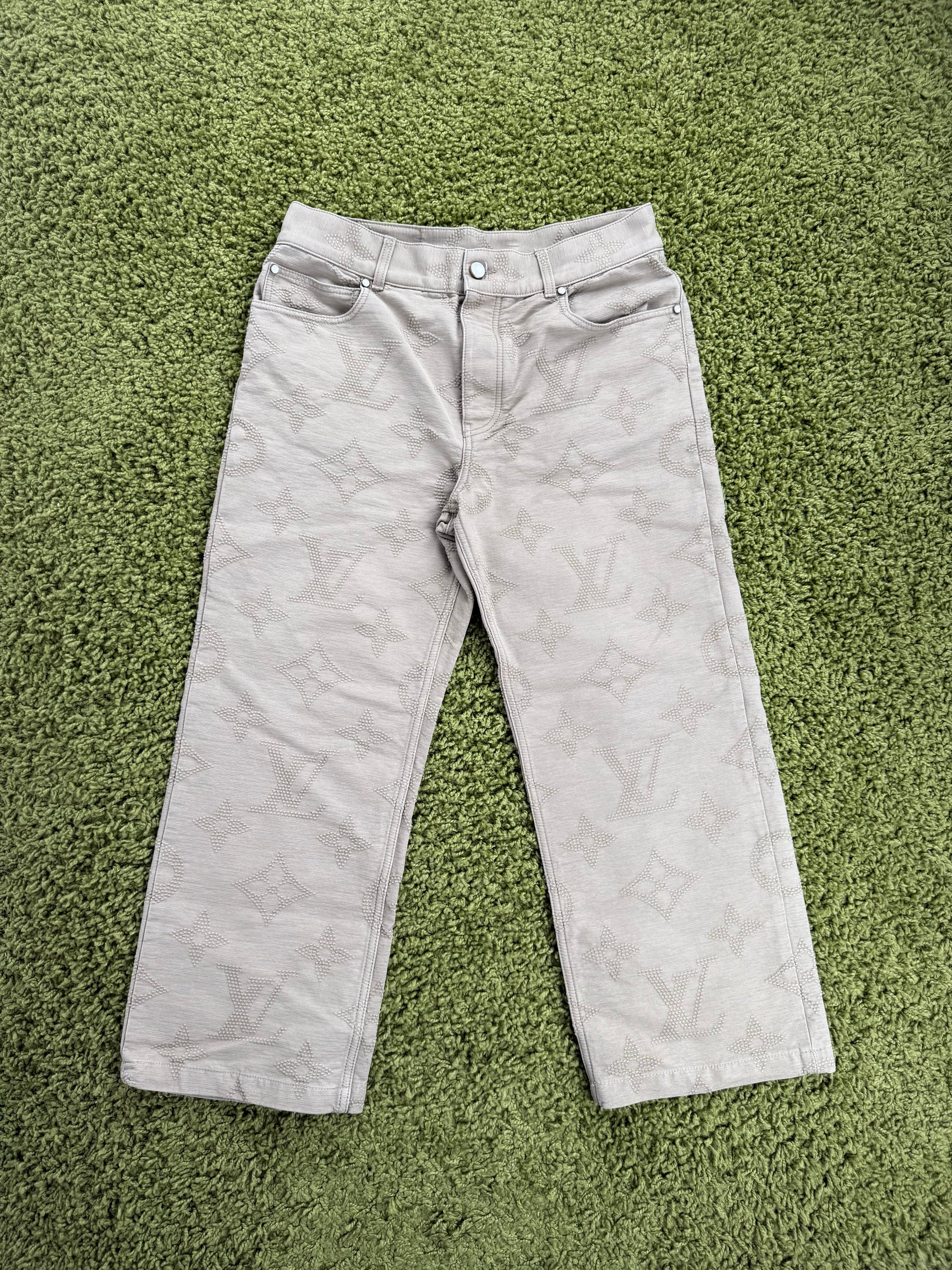 Jeans Louis Vuitton Monogram Beige 33