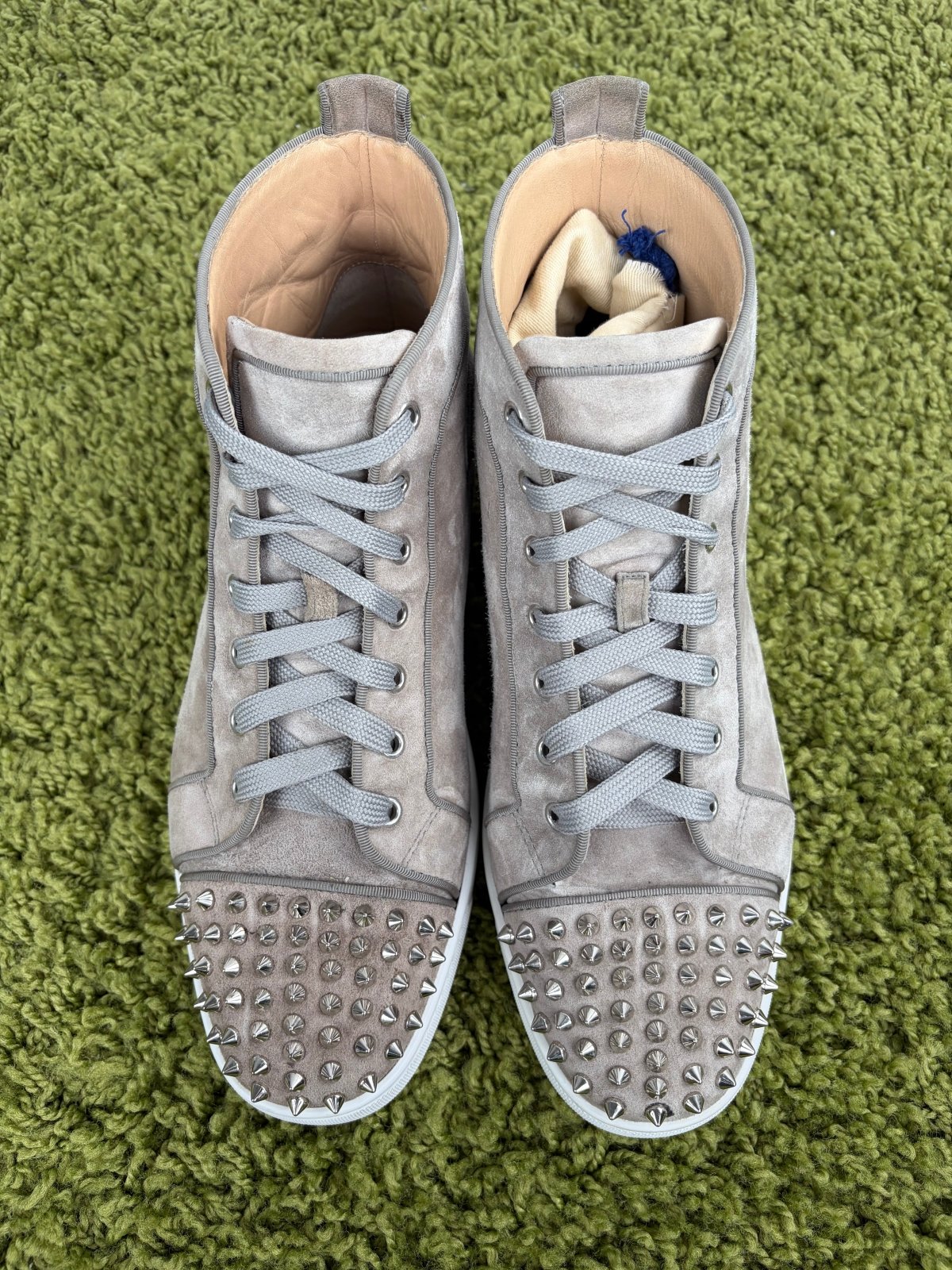 Christian Louboutin Spikes High Grigia 43.5 - Second Hand Di Fiore