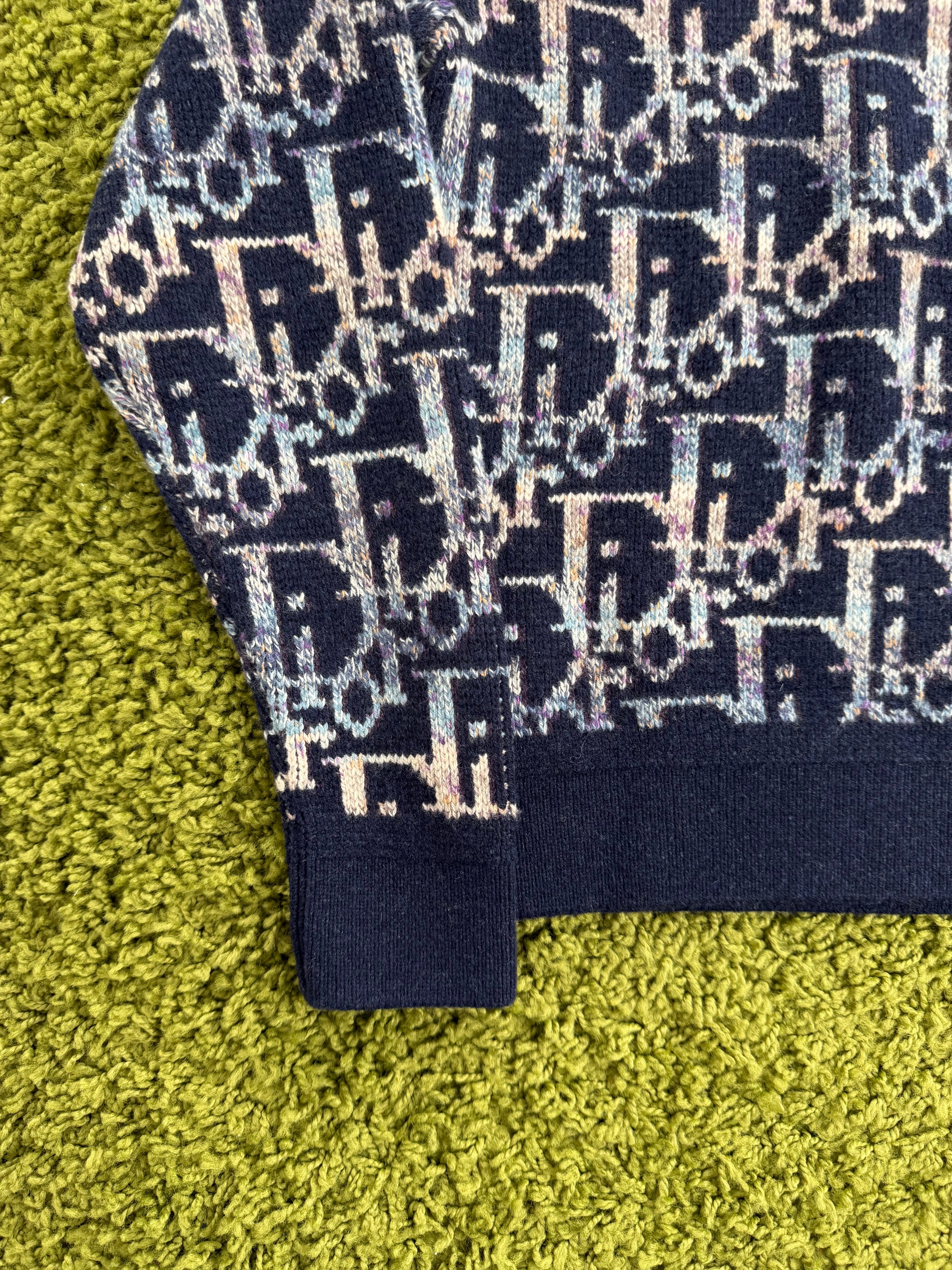 Maglione Oblique Christian Dior Blu M