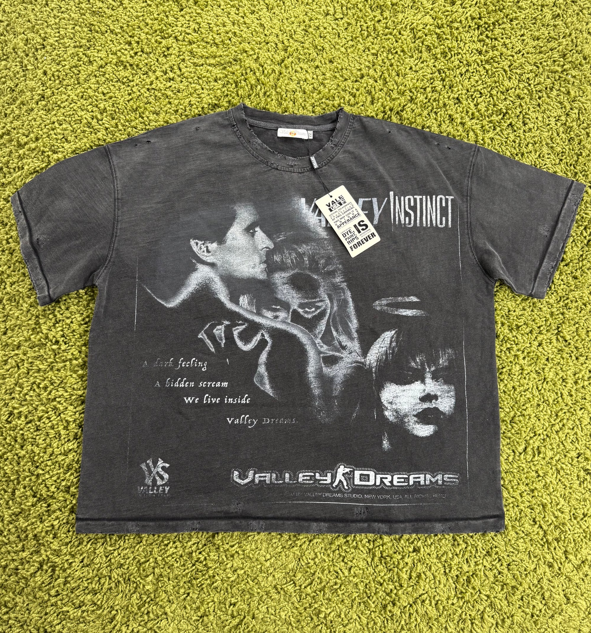 T-Shirt Distressed Valley Dreams Nera XXL