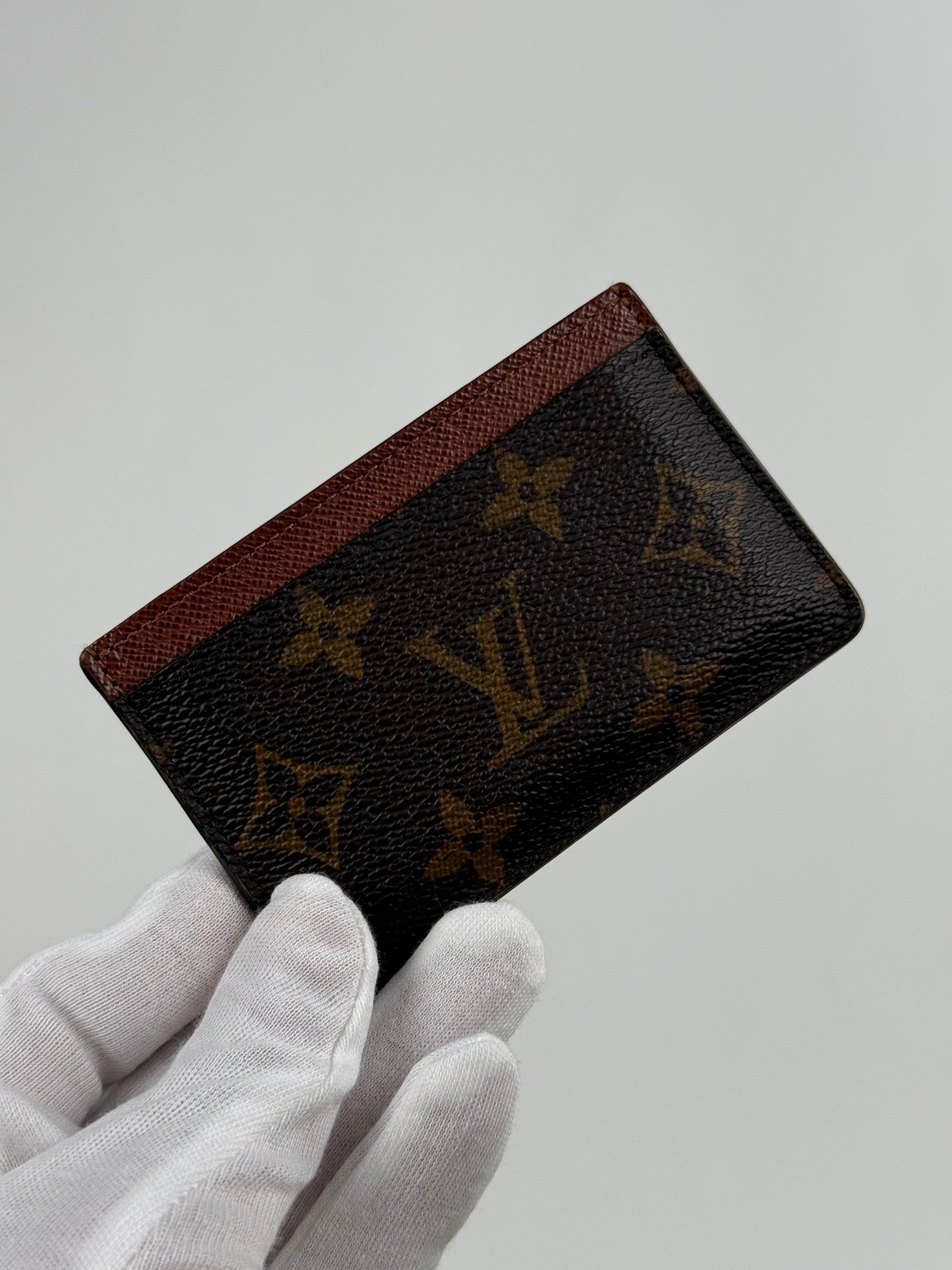 Portacarte Louis Vuitton Marrone