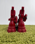 Prada Monolith in Pelle Rossa 8.5=42.5