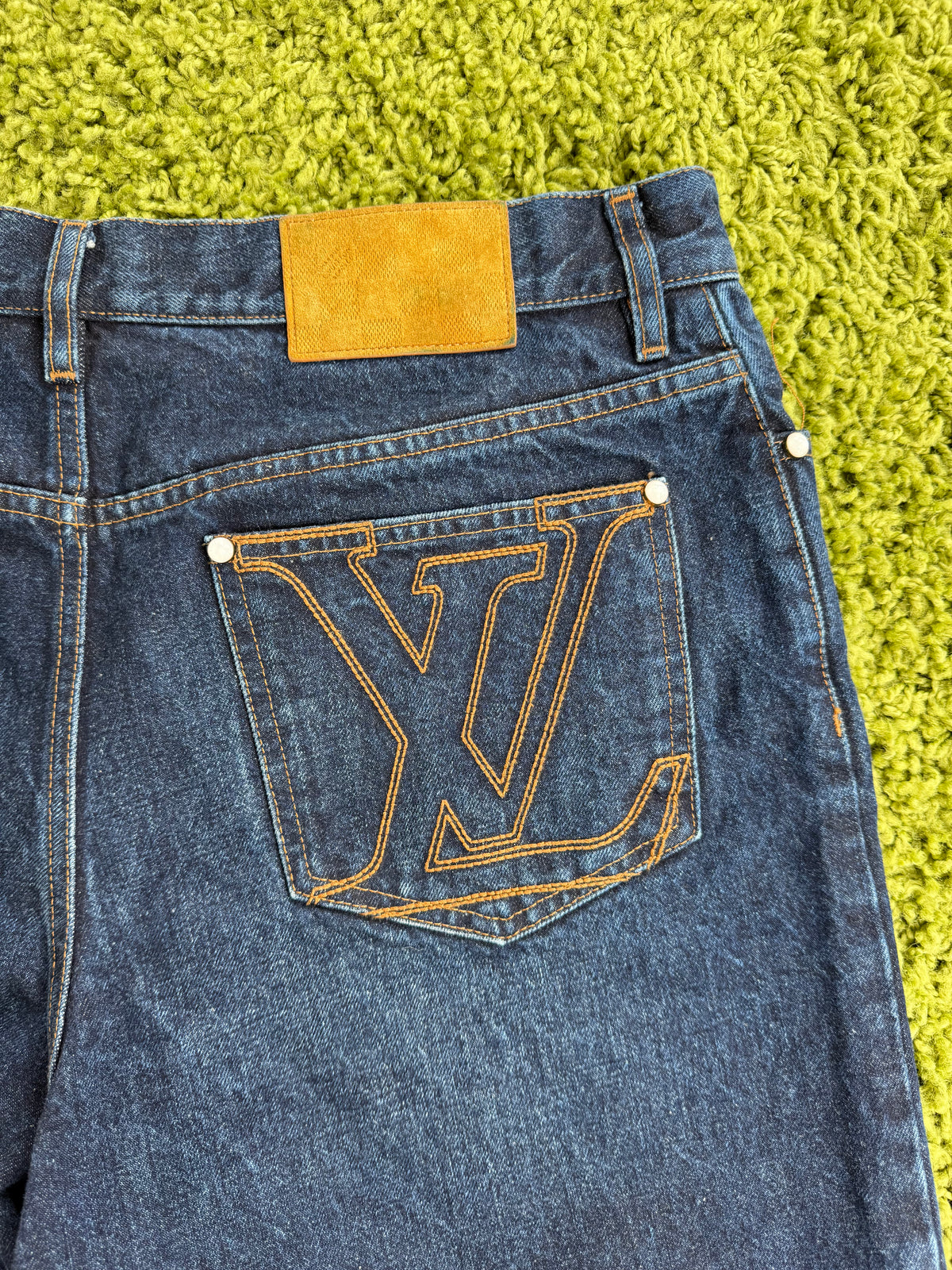 Pantaloncino Louis Vuitton in Denim Blu 34