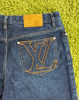 Pantaloncino Louis Vuitton in Denim Blu 34