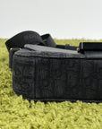 Borsa a tracolla Christian Dior Saddle con pattina Nero