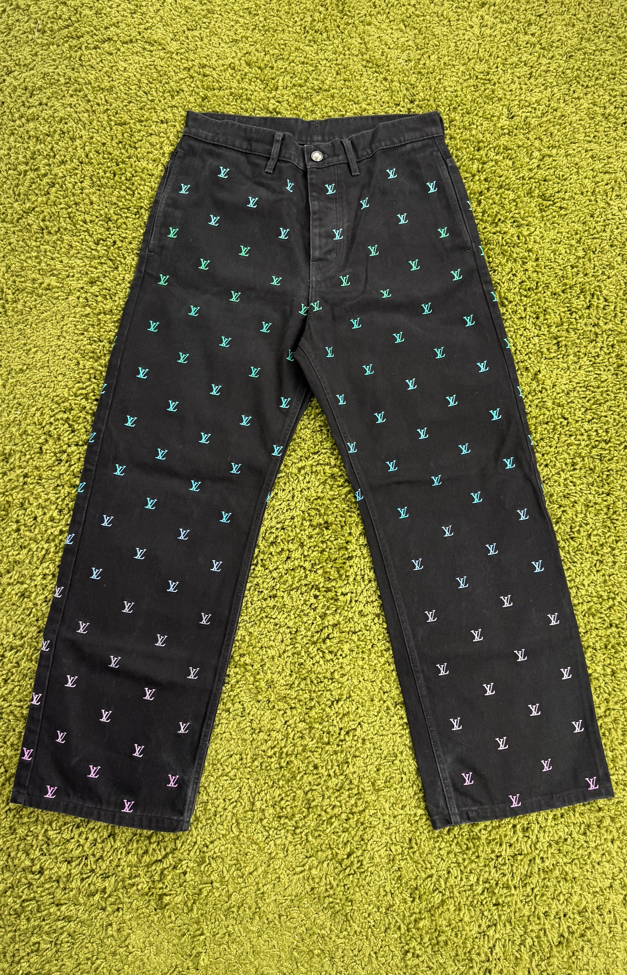 Jeans Louis Vuitton Nero Dettagli Arcobaleno 30